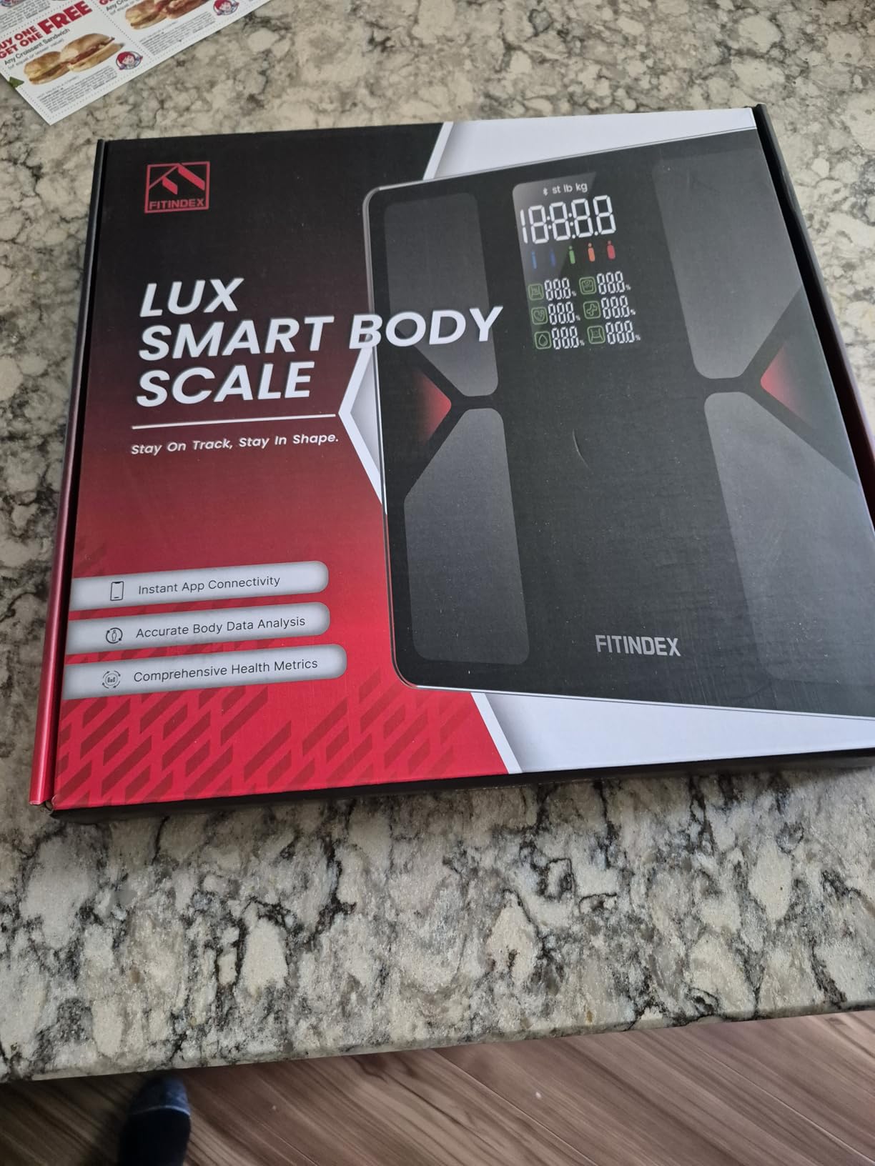 FITINDEX Smart Scale with BMI, Body Fat, Muscle Mass, Scale for Body Weight and Fat Percentage, High Accurate Bluetooth Scale with Large Display, 13 Body Composition Analyzer Sync APP, 500lbs, 11.8