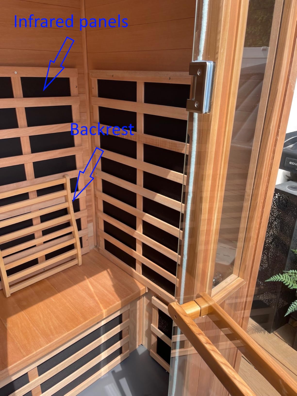 2 Person Infrared Sauna Room Far Infrared Saunas Home Canadian Hemlock Indoor 2100W Low-EMF Dry Saunas with Oxygen Bar 7 Color Therapy 53.1 * 47.2 * 74.8inch - Customer Photo 1