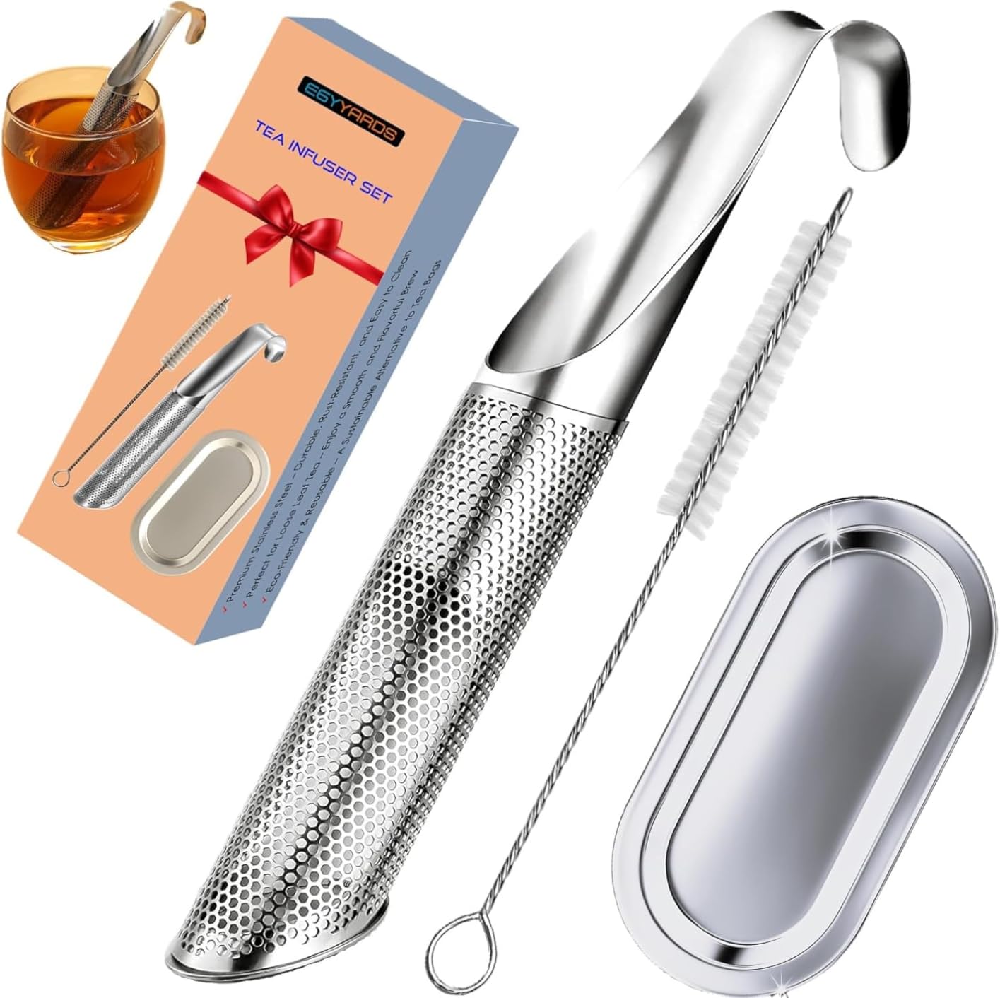 EGYYARDS Stainless Steel Tea Infusers for Loose Leaf Tea - Customer Photo 1