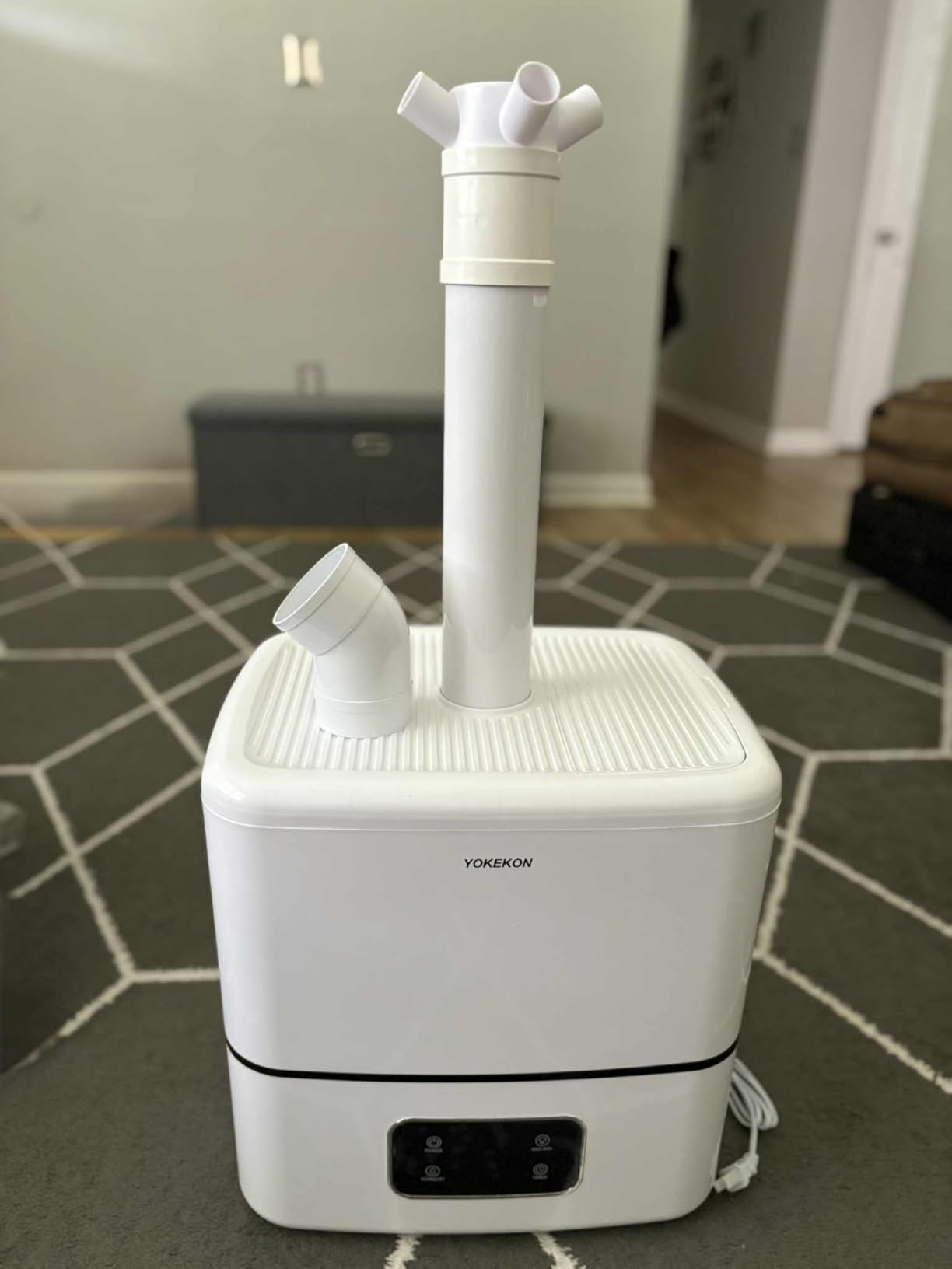 Humidifier Large Room, 30L/7.93Gal Large Commercial Humidifier 5000 sq.ft, Top-Fill Whole House Humidifiers with Extension Tube, 3 Mist Mode, Timer – Ideal for Plants, Office, Warehouse & Greenhouse - Customer Photo 1