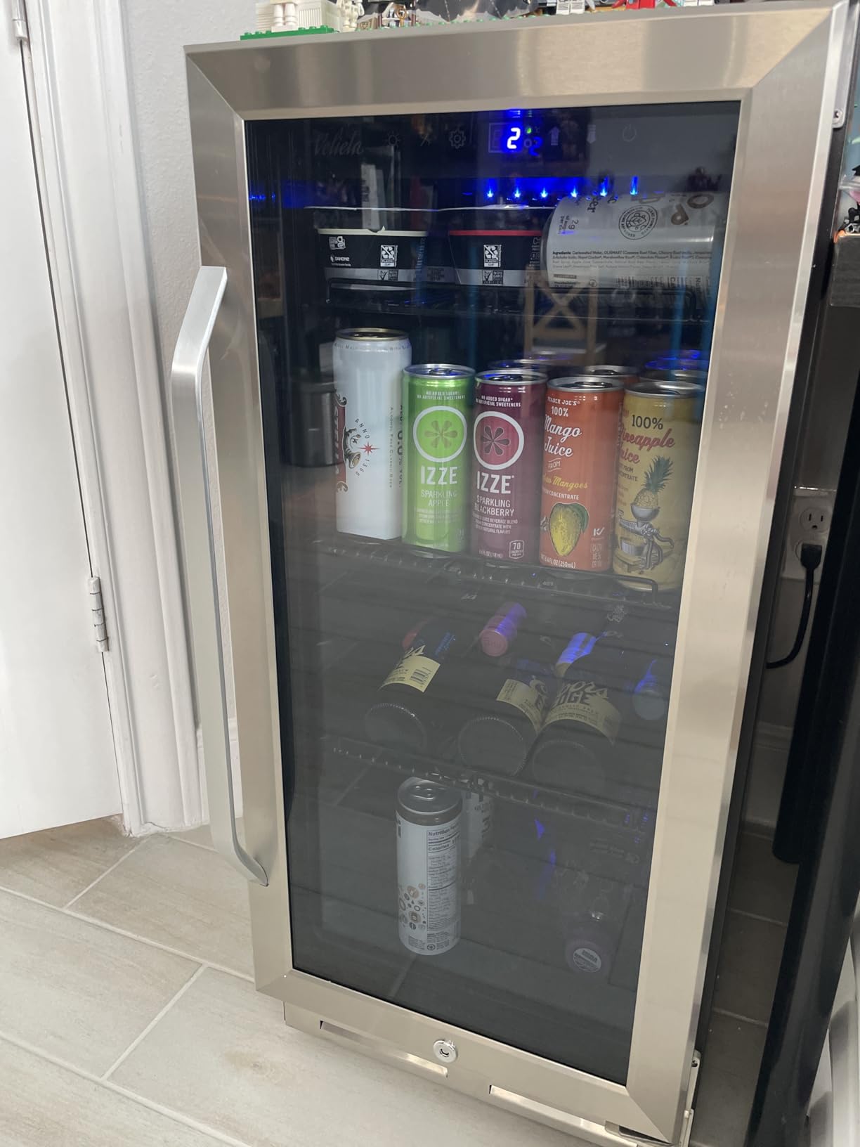 Commercial Beverage Refrigerator, 40 Inch 35 Cu.Ft. Commercial Drink Fridge, Display Refrigerator with Double Glass Door, Commercial Display Fridge with 8 Adjustable Shelves, for Shop,Restaurant,Bar - Customer Photo 2