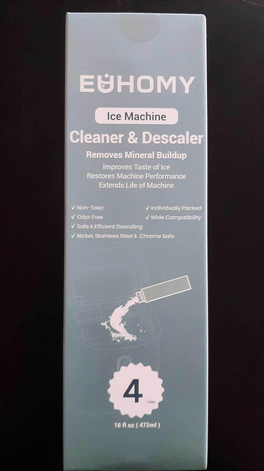 EUHOMY Commercial Ice Maker Machine,100lbs/24H Stainless Steel Under Counter Ice Machine with 33lbs Storage Bin, Freestanding Ice Maker for Home/Bar/Cafe/Restaurant - Customer Photo 1