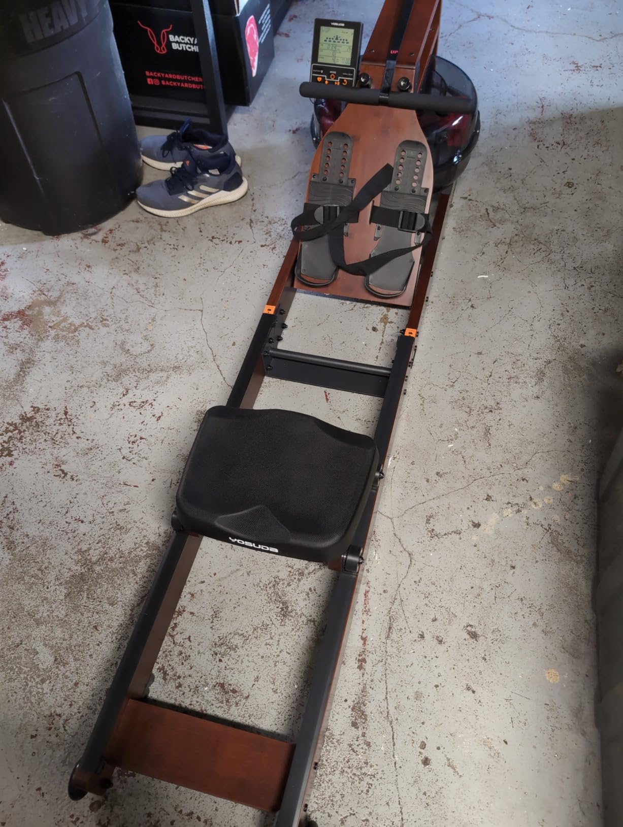 YOSUDA Water Rowing Machines for Home Use - Foldable Rower Machine 400LBS Weight Capacity with Dedicated Monitor & Bluetooth APP, Comfortable Seat - Customer Photo 1