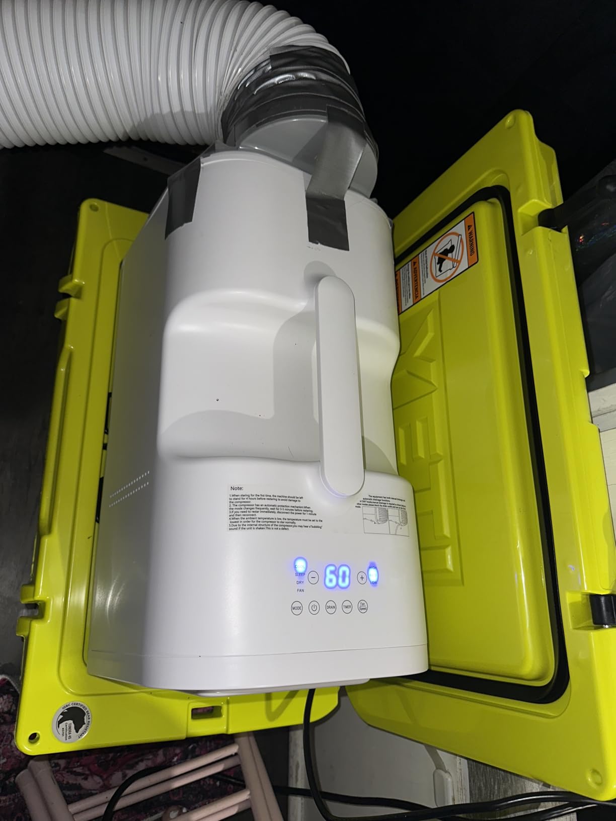 VEVOR Portable Air Conditioner, 4250 BTU 3-Speed Air Conditioning Unit with 24H Timer, Air Portable AC Compatible with AC/DC 24V, for Outdoor Tent Camping, RVs or Home Use, White Customer Review VEVOR Portable Air Conditioner, 4250 BTU 3-Speed Air Conditioning Unit with 24H Timer, Air Portable AC Compatible with AC/DC 24V, for Outdoor Tent Camping, RVs or Home Use, White - Customer Photo 2