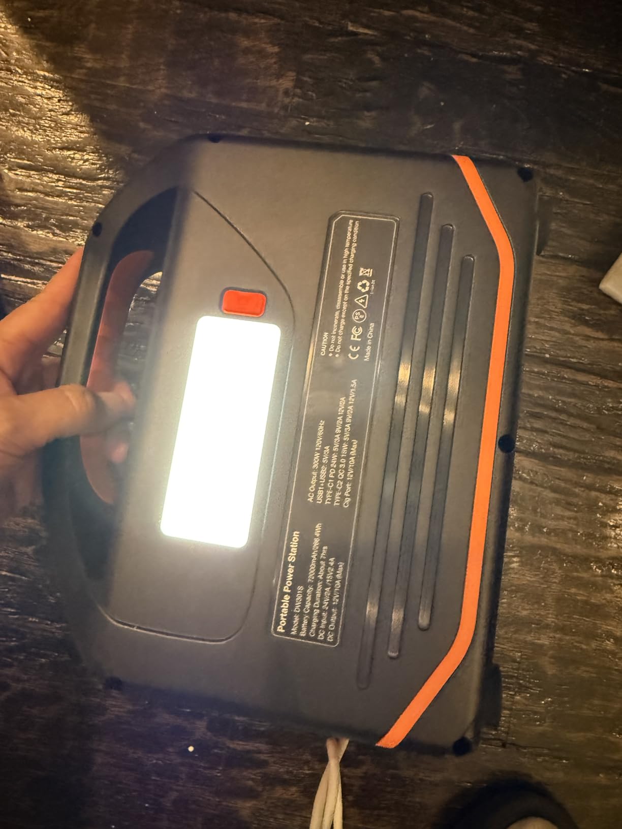 Portable Power Station, 266wh Portable Generator Camping Home Use Lithium Battery, Power Station 300W Emergency Backup with 120V Pure Sine Wave AC Outlet - Customer Photo 2