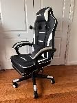 GTPLAYER Gaming Chair with Footrest, Big and Tall Computer Game Chair 350lb Racing Style, Ergonomic High Back Lumbar Support and Recliner, Moon Gray - Customer Photo 2