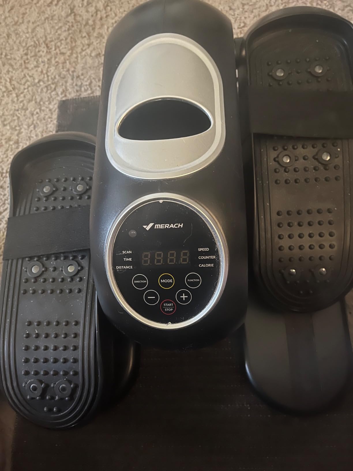 MERACH Under Desk Elliptical Machine, Ellipse Leg Exerciser as Seen on TV for Seniors with Remote Control & 12-Speeds, Quiet Portable Electric Seated Pedal Exerciser Machine for Home Office - Customer Photo 1