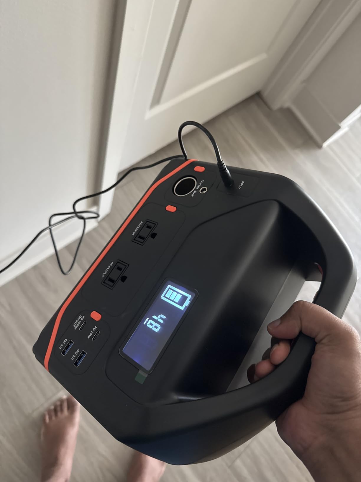 Portable Power Station 600W 293Wh Camping Lithium Battery, Portable Generator for Home Use Emergency Power Station Backup Travel Outdoor 100W PD & 120V Pure Sine Wave AC Outlet - Customer Photo 1
