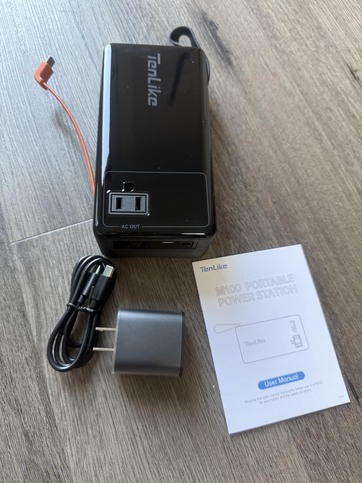 Portable Power Station 99.9Wh Power Bank for Camping Essentials Small Electric Mini Generator Large Lithium Battery with 110V AC Plug in Output 60W Type-C Laptop Home Backup Outdoor Emergency - Customer Photo 2