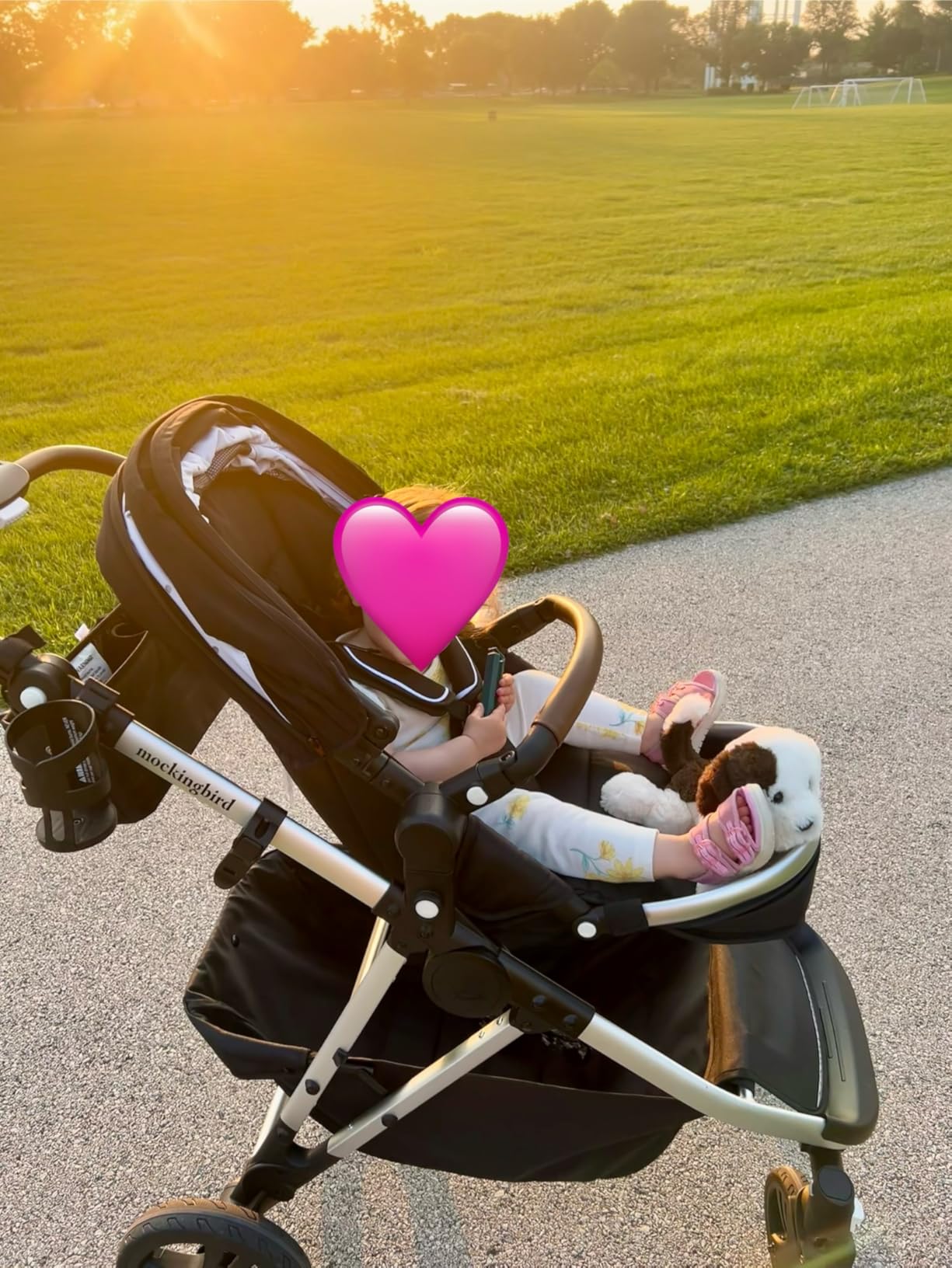 Mockingbird Single-to-Double Stroller 2.0 - Modular Full-Size Baby Stroller for 1, 2 or 3 Kids - Includes Cup Holder - Black - Customer Photo 2