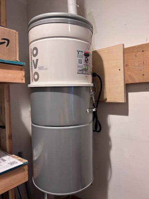 OVO Heavy Duty Powerful Central Vacuum System, Hybrid Filtration (with or Without Disposable Bags) 35L or 9.25Gal, 700 Airwatts with 30ft Deluxe Plus Accessory kit Included - Customer Photo 2
