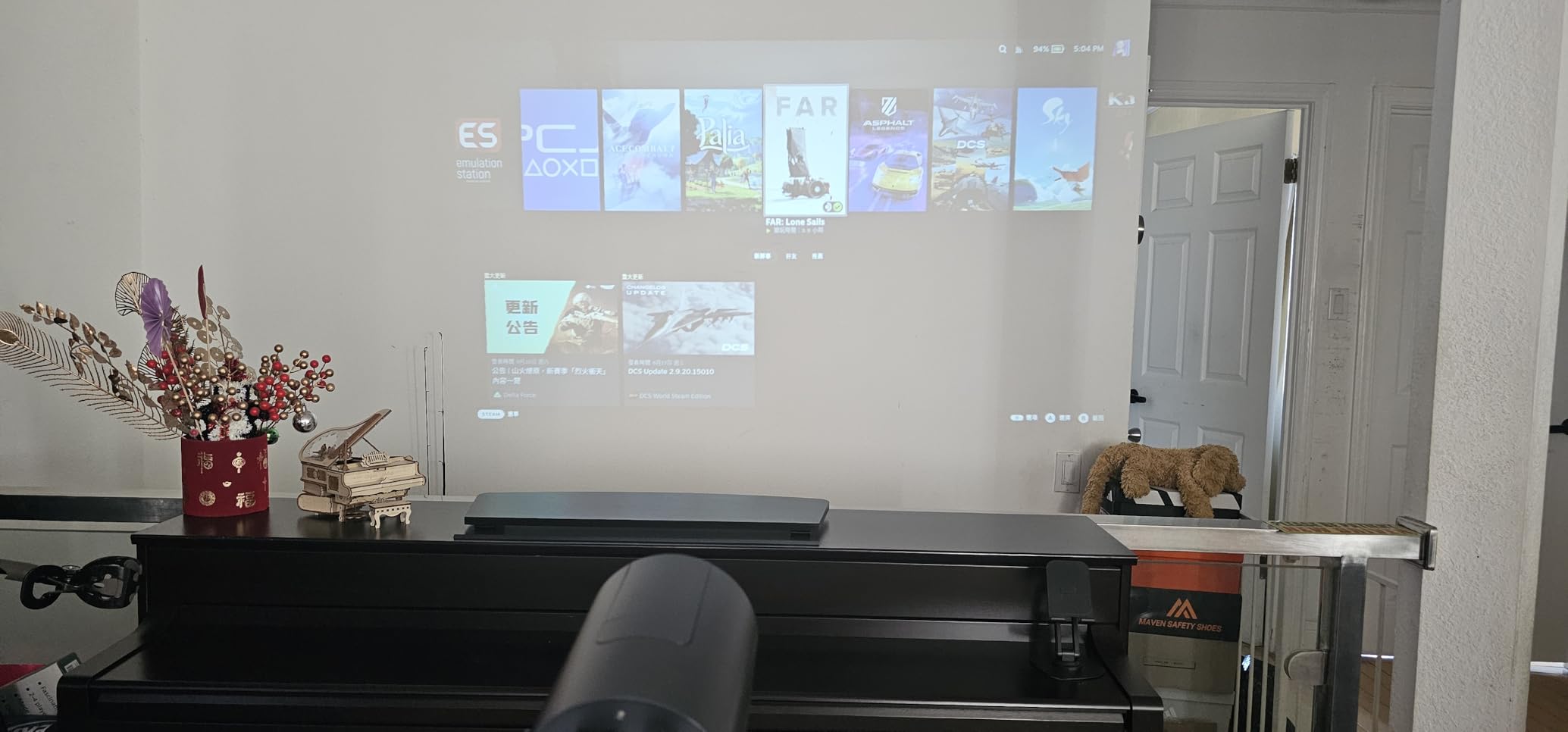 Projector with WiFi and Bluetooth, Mini Portable Projector with Built-in Rechargeable Battery for Outdoor, 1080P Supported, Electric Focus & Auto Keystone, Home Theater with 210° Mount - Customer Photo 2
