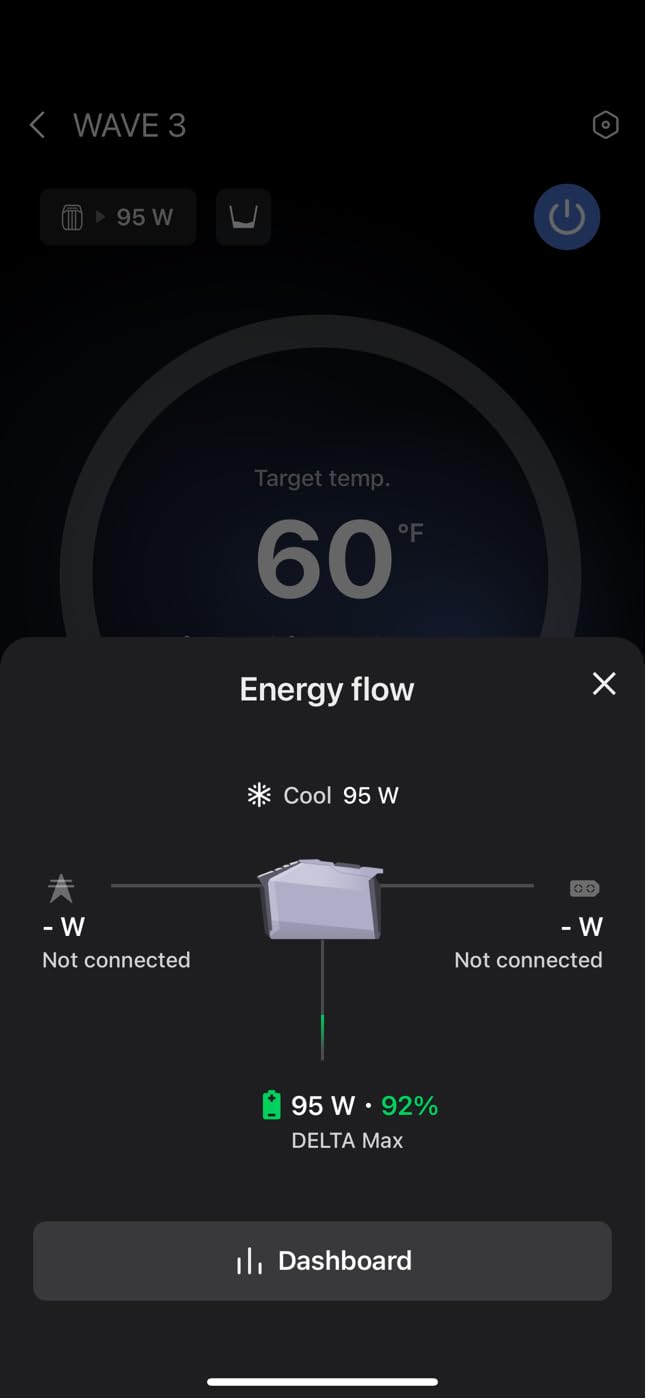EF ECOFLOW WAVE 3 Portable Air Conditioner, 1800W/6100 BTU Cooling and 2000W/6800 BTU Heating, 1000W Fast Charging in 75 mins, 8H Wireless Running, APP Control, for Camping, Vanlife, RVs - Customer Photo 1