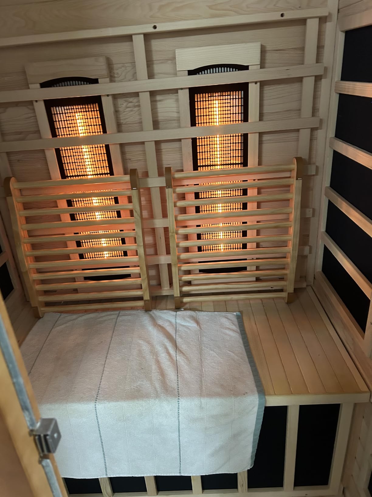2pcs Sauna backrest，Sauna backrest Infrared，Infrared Sauna Accessories，Suitable for Sauna Rooms and Bucket Style Sauna backrests,18 x 12 Inch，Comfortable, Ergonomic s-Shaped - Customer Photo 1
