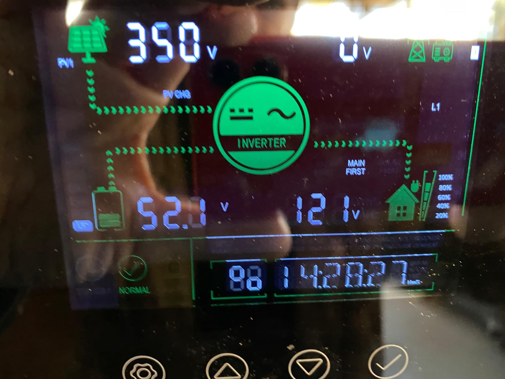 SUNGOLDPOWER 10000W 48V Solar Inverter, Built-in 2 MPPT Solar Controllers, Max 200A Battery Charging, AC Input/Output 120V/240V(settable),Pure Sine Wave Inverter(WiFi and BMS COMM) UL1741 - Customer Photo 2