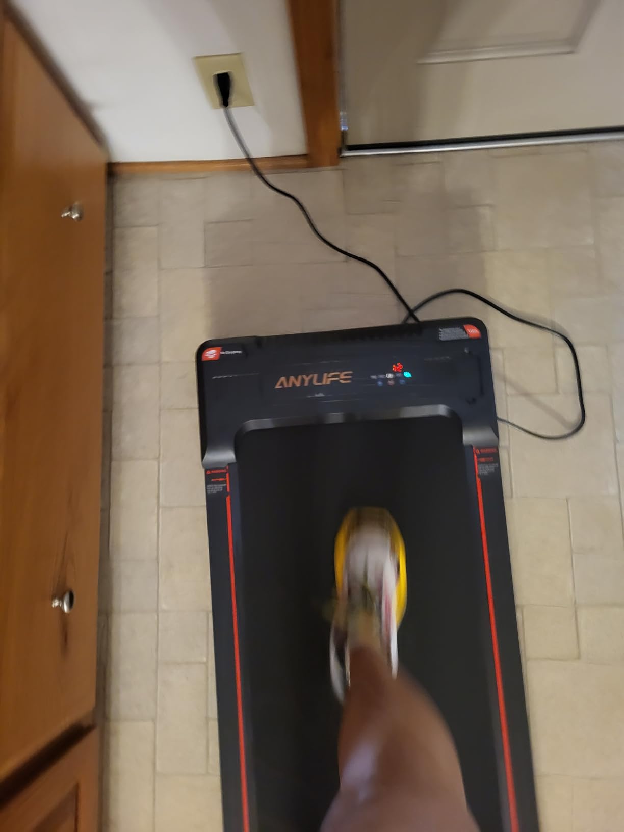 Walking Pad Treadmill, Anylife Incline Walking Pads Under Desk 330lb Capacity, 2.5HP Portable Treadmills for Home, Compact Treadmill Small Running Pad with LED Display, Remote Control - Customer Photo 1
