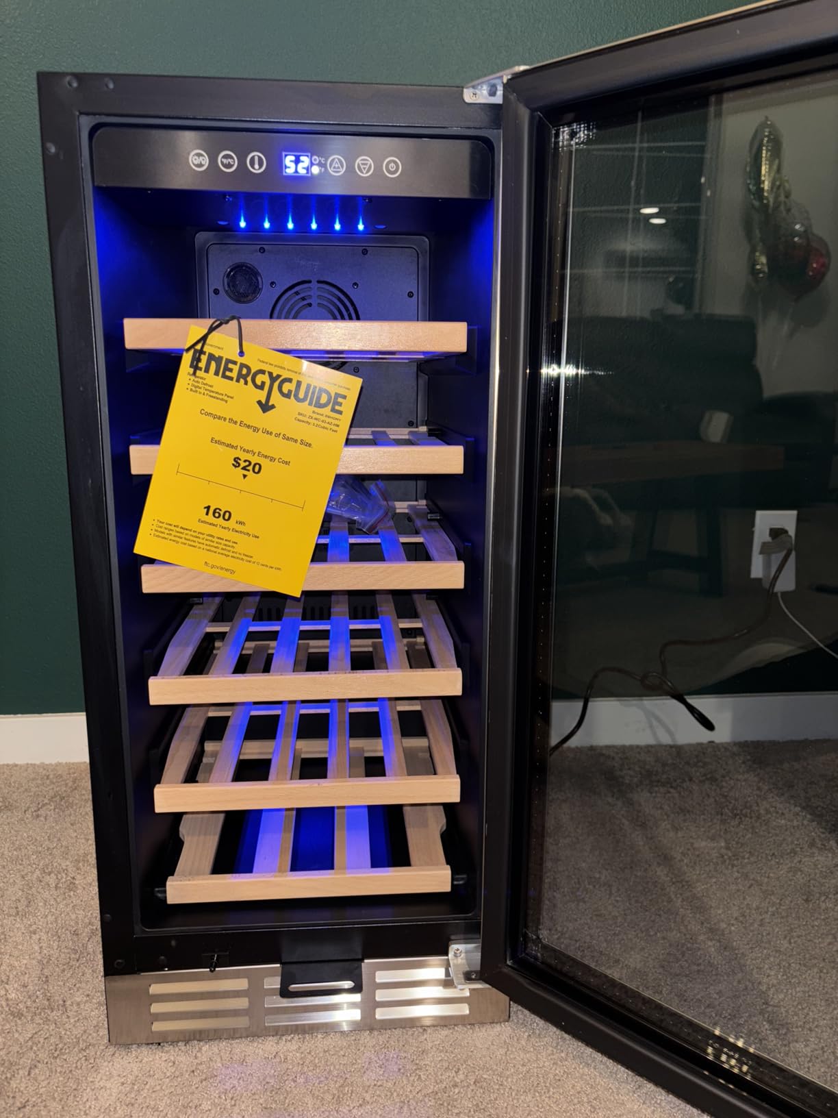 15 Inch Dual Zone Wine Refrigerator, 29 Bottle Under Counter Wine Fridge, Wine Refrigerator for Built-In or Freestanding, Wine Cooler with Removable Shelves, Double-Layer Glass Door, for Home - Customer Photo 1