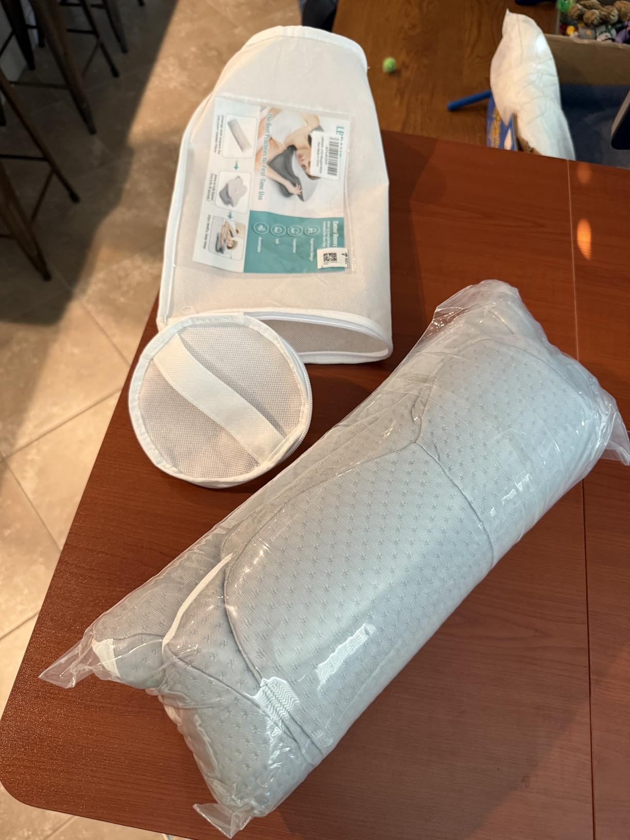 Cervical Pillow for Neck Pain Relief - Ergonomic Memory Foam Pillow with Cooling Case Orthopedic Support Side Sleeper Pillow for Pain Relief Support for Side Back Stomach Sleepers - Customer Photo 2