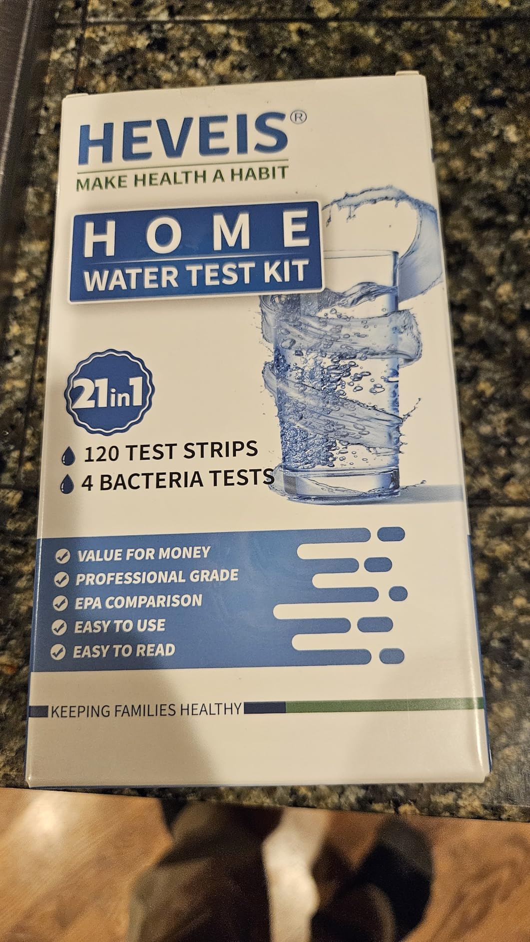 21-in-1 Home Drinking Water Testing Kit - 120 Strips + 4 Bacteria Tests - Tap and Well Water Test Kit, Easy to Test and Read for Hardness, Lead, Iron, Fluoride, pH, Copper, Bacteria and More - Customer Photo 1
