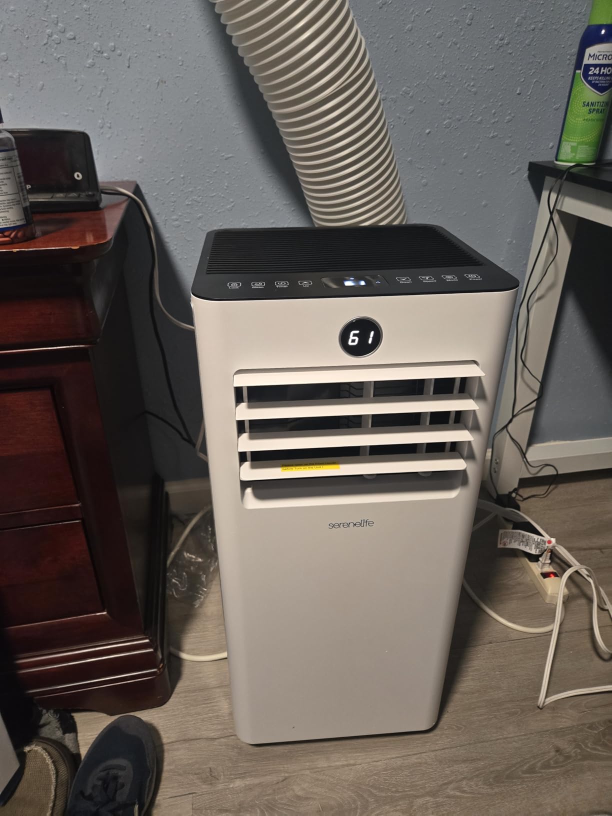 SereneLife 10,000 BTU Portable Air Conditioner, Small AC with Dehumidifier and Fan, Wifi Function, Mini AC Unit with 450 Sq. Ft. Coverage, Includes Remote Control and Window Mount Kit - Customer Photo 1