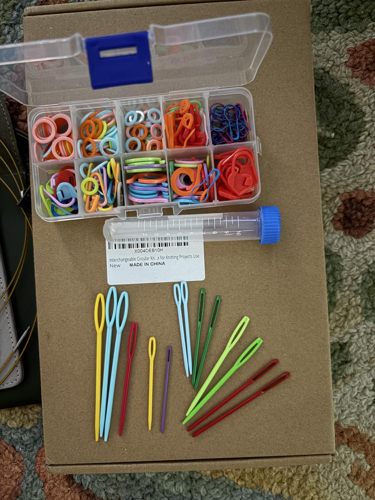 Interchangeable Circular Knitting Needles Set Includes 13 Pairs of Premium Aluminum Needles and Knitting Tools Box for Knitting Projects Use - Customer Photo 1