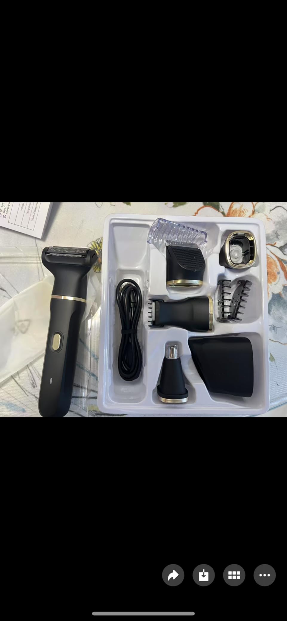 5-in-1 Bikini Trimmer for Women, IPX7 Waterproof Electric Razors Shaver, Cordless Body Hair Trimmer, Facial & Pubic Hair Removal, Ceramic Blade (White) - Customer Photo 1