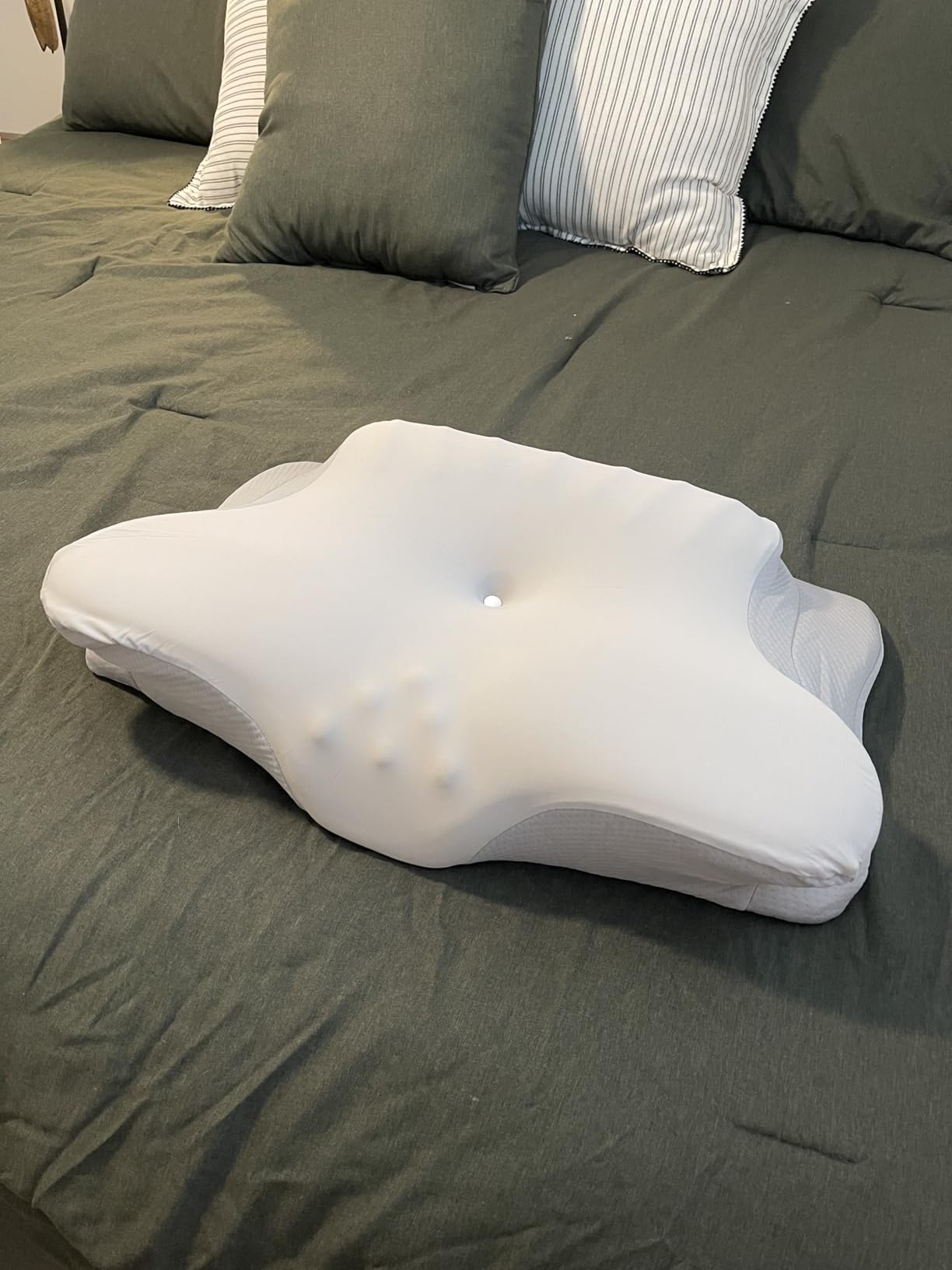 Cervical Pillow for Neck Pain Relief - Ergonomic Pillow for Sleeping Side Sleeper Pillow for Adults, Contour Neck Pillow Cooling Memory Foam Pillows, Orthopedic Bed Pillow for Back Stomach Sleepers - Customer Photo 2