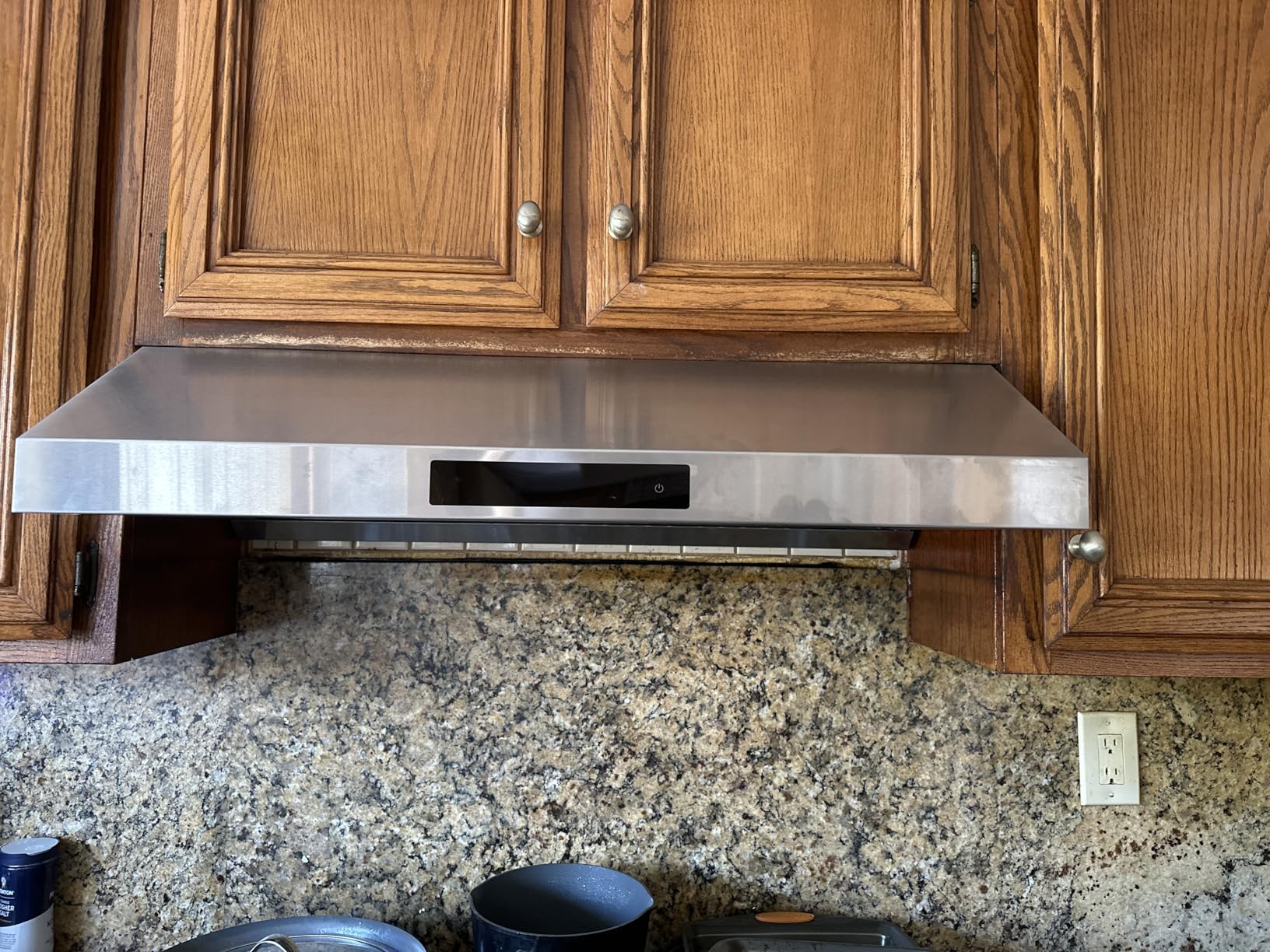 30 inch Range Hood Wall Mount, 1200 CFM with 4-Speed Gesture Sensing & Touch Control, Stainless Steel Ducted Kitchen Stove Vent Hoods with 2 LED Lights, Time Setting, Dishwasher-Safe Baffle Filters Customer Review 30 inch Range Hood Wall Mount, 1200 CFM with 4-Speed Gesture Sensing & Touch Control, Stainless Steel Ducted Kitchen Stove Vent Hoods with 2 LED Lights, Time Setting, Dishwasher-Safe Baffle Filters - Customer Photo 1