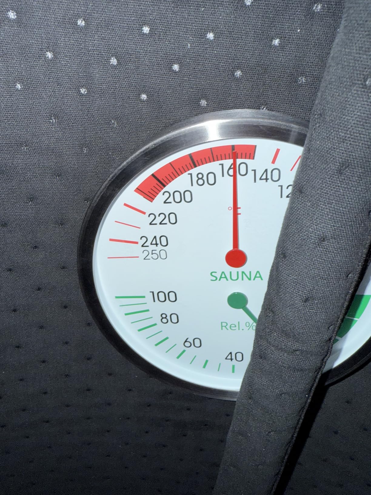 Stainless Steel Sauna Hygrometer Thermometer with Color-Coded Dial 5