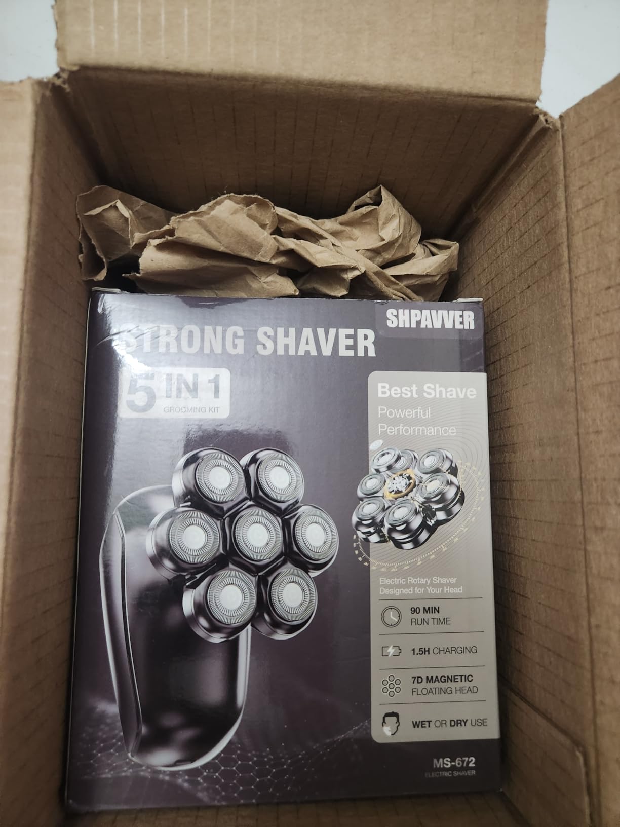 Head Shavers for Bald Men: 5-in-1 Electric Razor - IPX7 Waterproof Shaving Grooming Kit for Balder - Turbo Speed & Precision Blades (Gold) - Customer Photo 2
