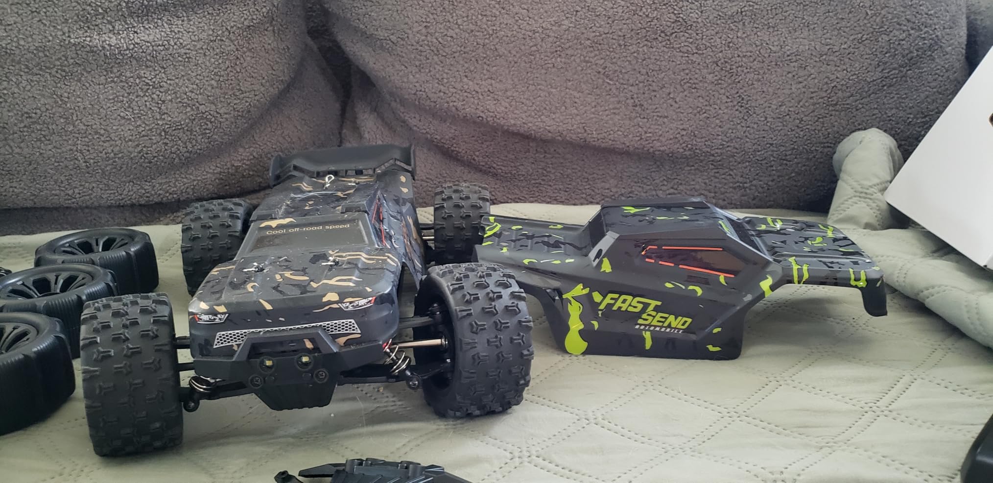 1/14 Brushless RC Cars for Adults Fast 50+ mph, RC Trucks 4x4 Offroad Waterproof, Electric Powered High Speed Remote Control Car, Fast Extreme All Terrain RC Truggy with 3S Battery for Snow Sand - Customer Photo 2