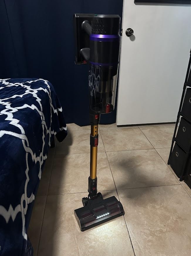 Cordless Vacuum Cleaner, 550W/50Kpa/70Mins Vacuum Cleaners for Home with Smart Auto Mode/LED Touch Display, Self-Standing Cordless Stick Vacuum Rechargeable, Vacuum Cleaner for Pet Hair/Carpet/Floors - Customer Photo 1
