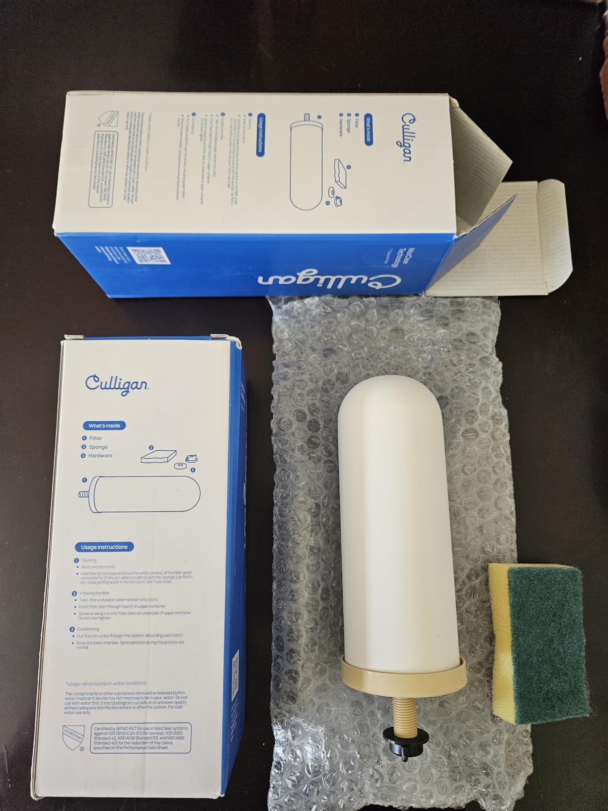 Culligan with MaxClear Technology 2.25 Gallon Gravity Water Filter System, Brushed Countertop Ceramic Water Filter - Customer Photo 1