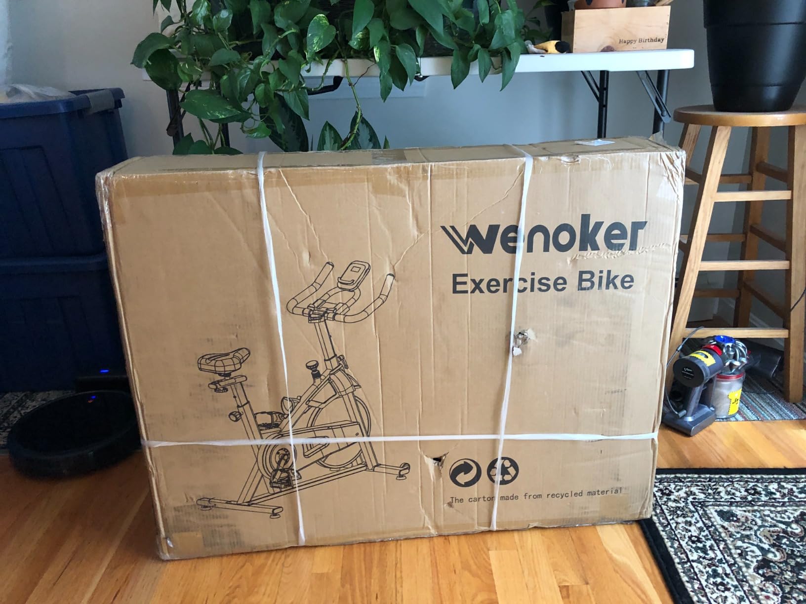 WENOKER Magnetic Resistance Stationary Bike for Home, App Supported Indoor Bike with Whisper Quiet, Heavy Flywheel and Upgraded Digital Display - Customer Photo 1