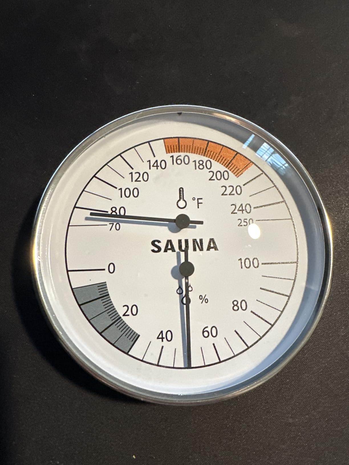 Golden Wave Sauna Thermometer & Hygrometer 2-in-1 – Fahrenheit (70-250°F) for Infrared/Steam Rooms, No Batteries, Wall-Mount - Customer Photo 3