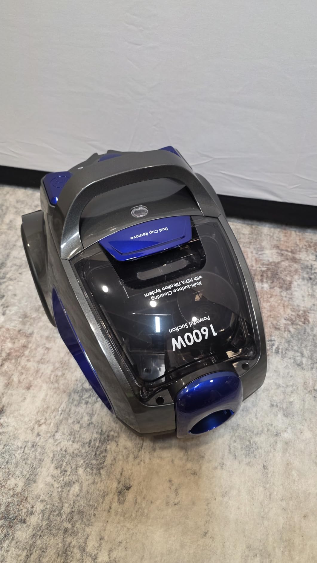 Canister Vacuum Cleaner, 32Kpa 1600W Cyclon Power Bagless Canister Vacuum Cleaners for Home, 3.7QT Large Dust Cup, Lightweight Vac for Hard Floors, Carpets, Pet Hair, Blue - Customer Photo 1
