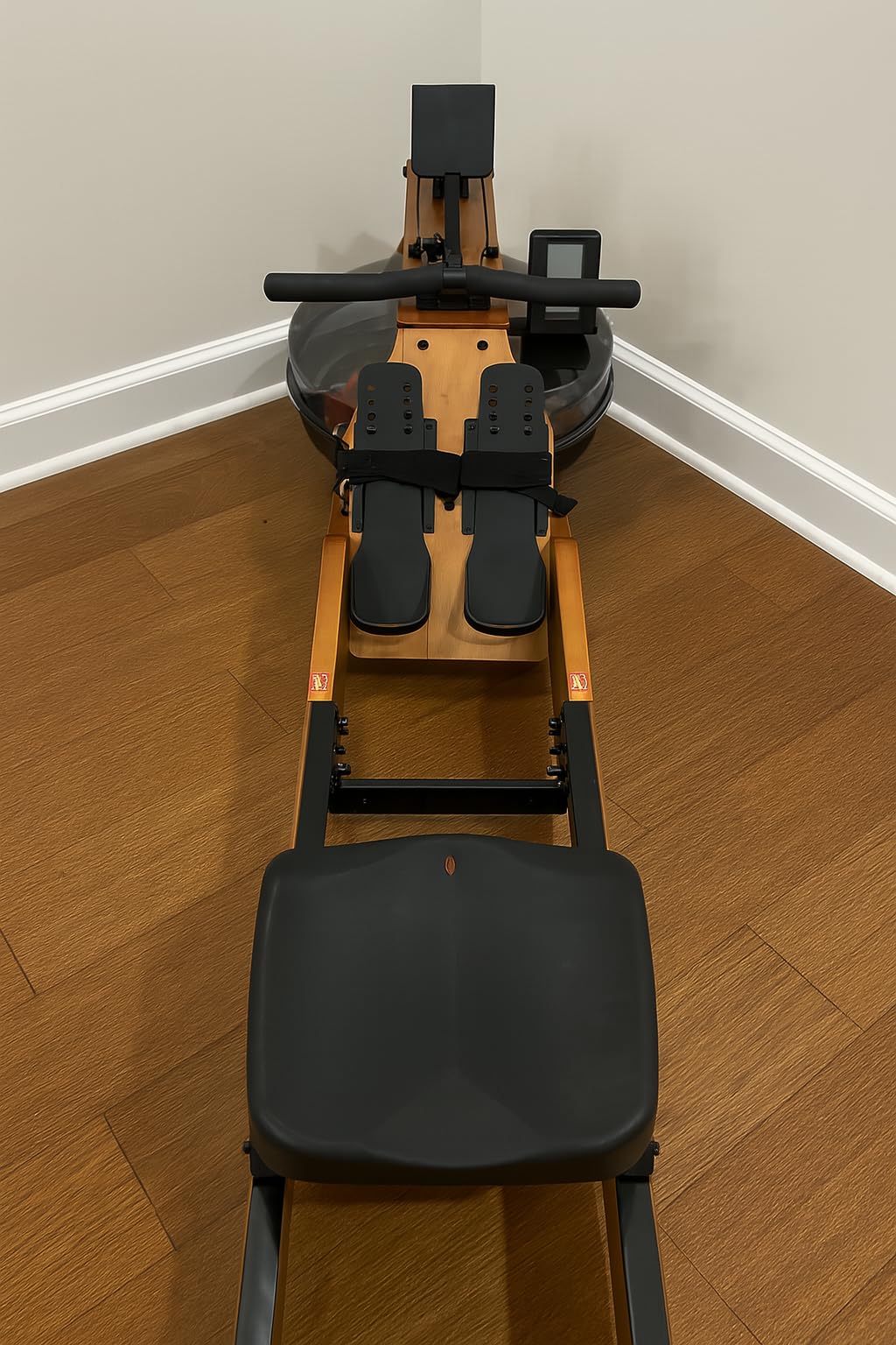 WENOKER Water Rowing Machine for Home Use - Wooden Foldable Rower Machine with Adjustable Monitor & Bluetooth APP, Large Water Tank & Comfortable Seat for Immersive Water Rower, 350LBS Weight Capacity - Customer Photo 1