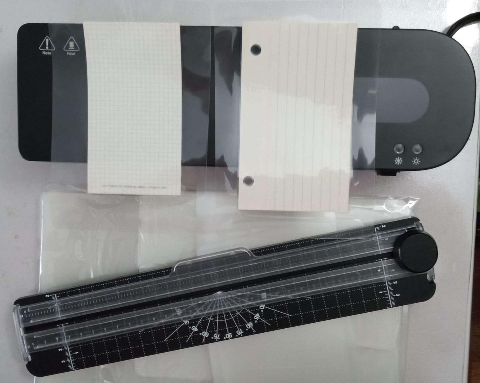 Laminator Machine, A4 Laminators Hot & Cold with 20 Laminating Sheets and Trimmer, 9 Inch Laminating Machine for Office, School, Business and Home - Customer Photo 1