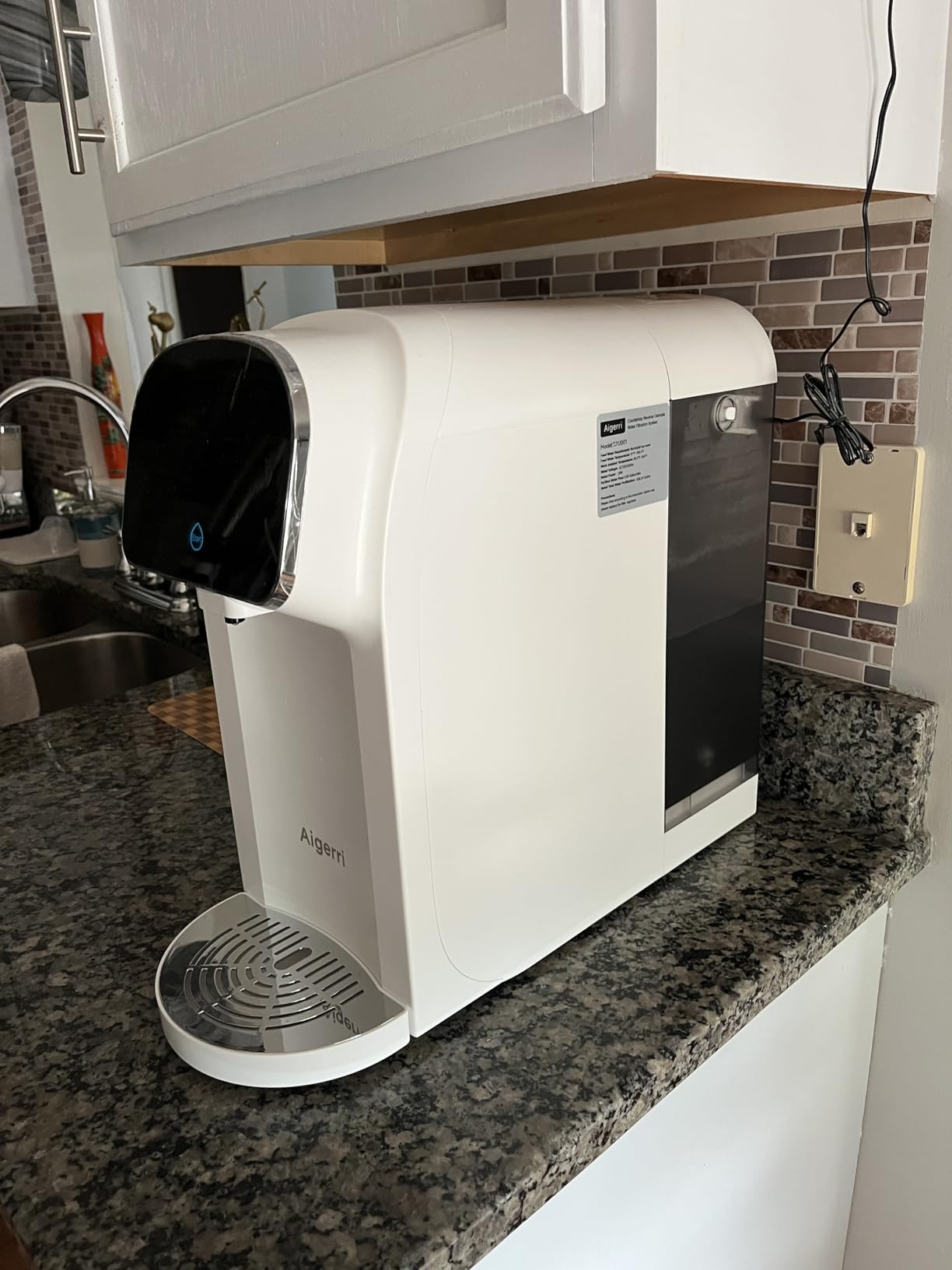 UV Reverse Osmosis Water Filter Countertop, 5-Stage RO Water Filtration System, 5:1 Pure to Drain, No Installation Required, Portable Water Purifier for Home Kitchen - Customer Photo 2