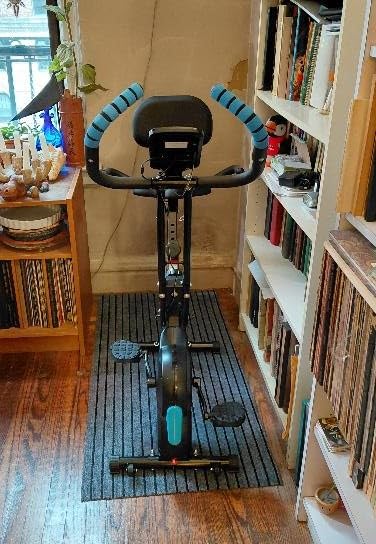 Foldable Exercise Bike, Multifunctional Indoor Stationary Bikes for Home with 8-Level Magnetic Resistance, Quiet Workout Bike with Arm Resistance Bands, LCD Monitor, 300LBS Capacity - Customer Photo 1
