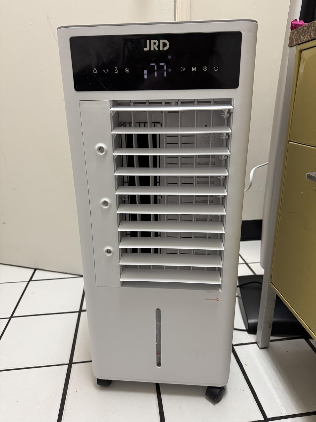 JRD Portable Air Conditioner, Portable Evaporative Air Cooler with Remote, 12H Timer, 4 Ice Pack, 2.4Gal Tank, 4 Mode&3 Speed, Mist Function, Swamp Cooler Cooling Fan for Bedroom Home Office Garage - Customer Photo 1