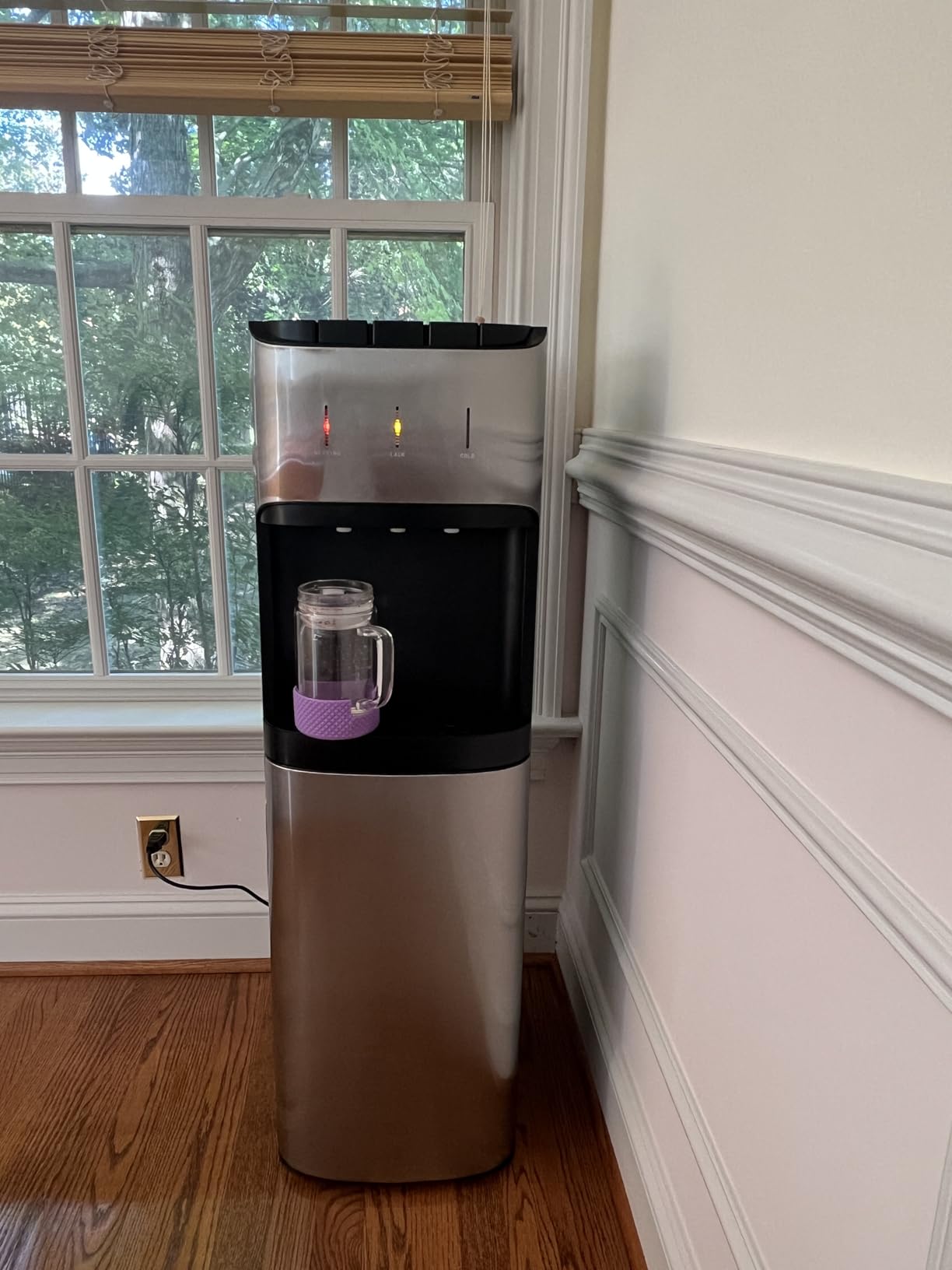 Bottom Loading Water Cooler Dispenser for 3-5 Gallon Bottles, 3 Temperature - Hot, Cold & Room Water with Child Lock, Ideal Design for Home & Office, Silvery - Customer Photo 1