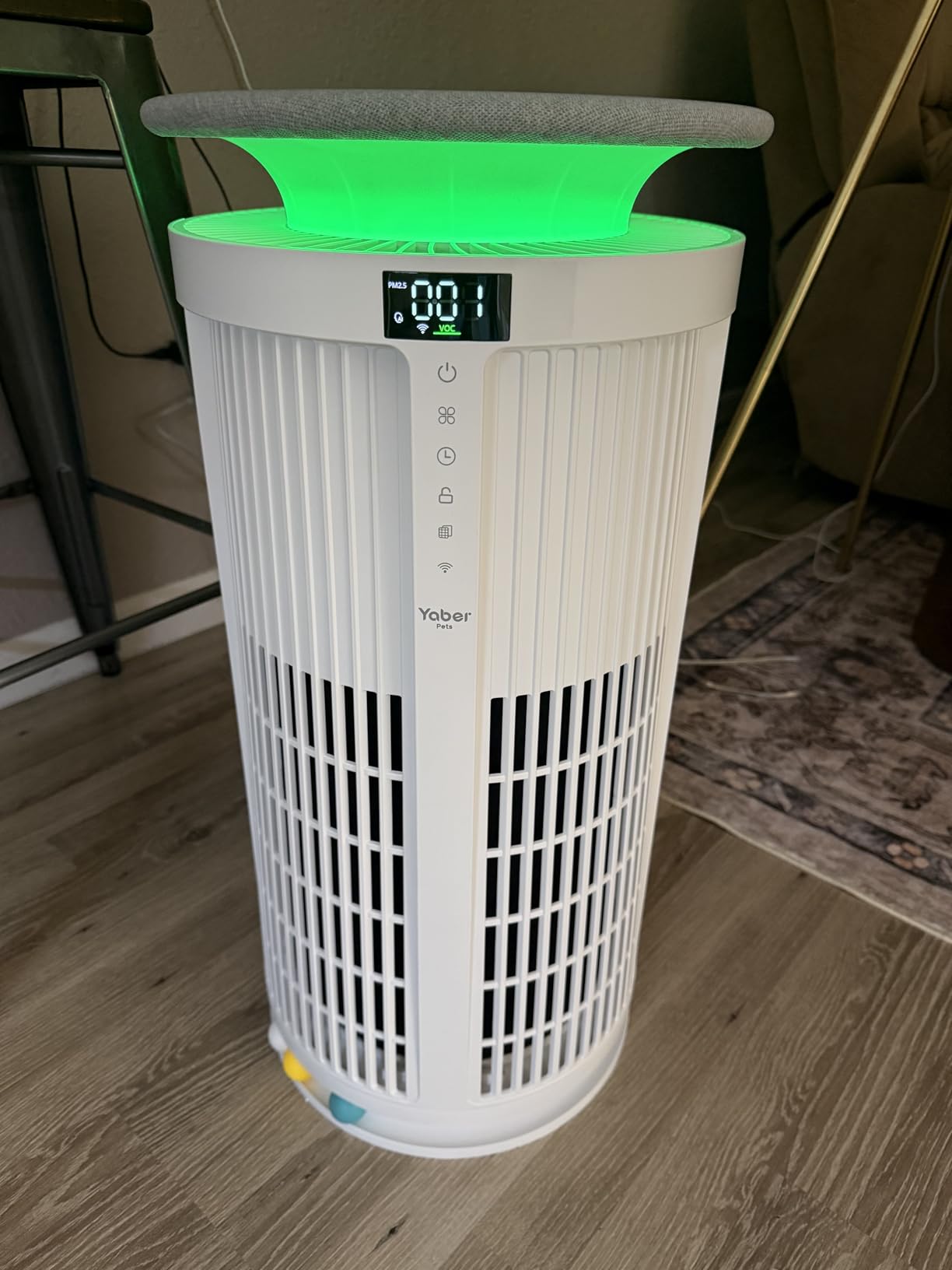 Air Purifiers for Home Large Room, Yaber Pets H13 HEPA Air Purifier for Home Pets, Auto Mode PM2.5 VOC Monitor with Lights, APP Control Air Cleaner, 360° Air Intake, Pet Lock, 22dB Quiet - Customer Photo 1