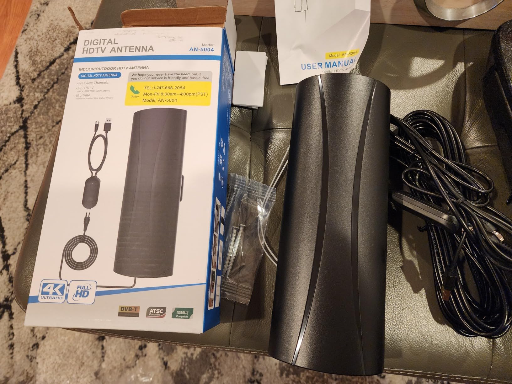 2800+ Miles Range TV Antenna,2025 Strongest Digital TV Antenna Indoor Outdoor with Amplifier Signal Booster, HD Antenna for Local Channels for Smart Tv and Old TVs-38ft Coax Cable-Support 8K 4K 1080p - Customer Photo 2