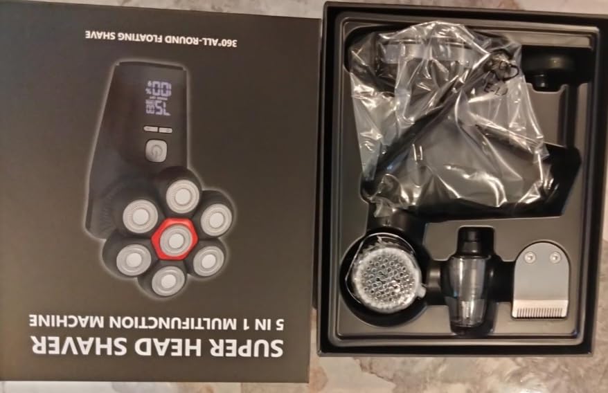 Head Shavers for Bald Men, 7D Head Shaver with LED Display, 3 Adjustable Modes, 10000 RPM High Speed Motor, IPX8 Waterproof, USB Fast Charging, Cimmerian - Customer Photo 1