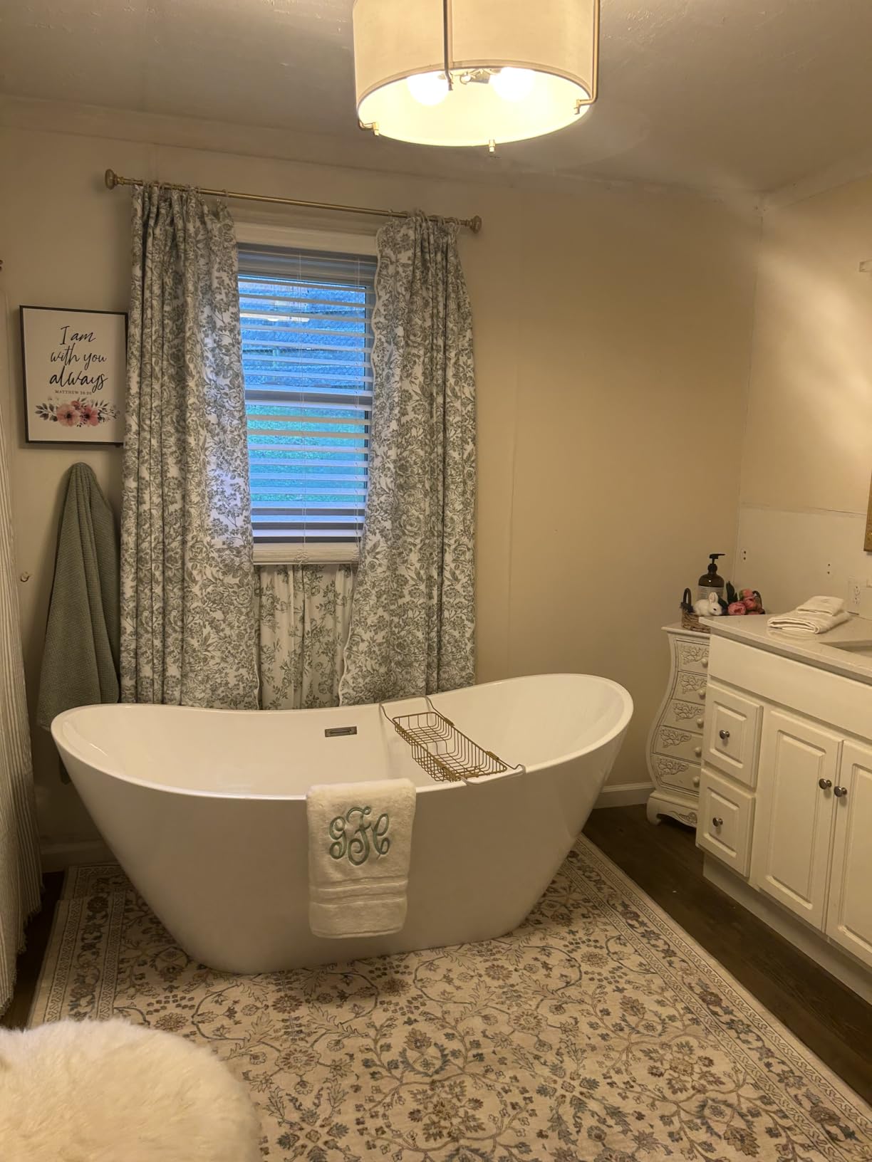 Freestanding Bathtubs 67 inch Acrylic Stand Alone Tub – White Finish with Chrome Drain and Overflow, Ergonomic Oval Soaking Tub for Bathroom, Family or Guest Use, Modern Freestanding Tub - Customer Photo 1
