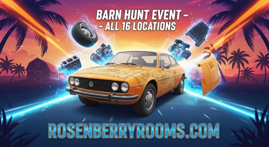 Car Part Locations for Barn Hunt Event