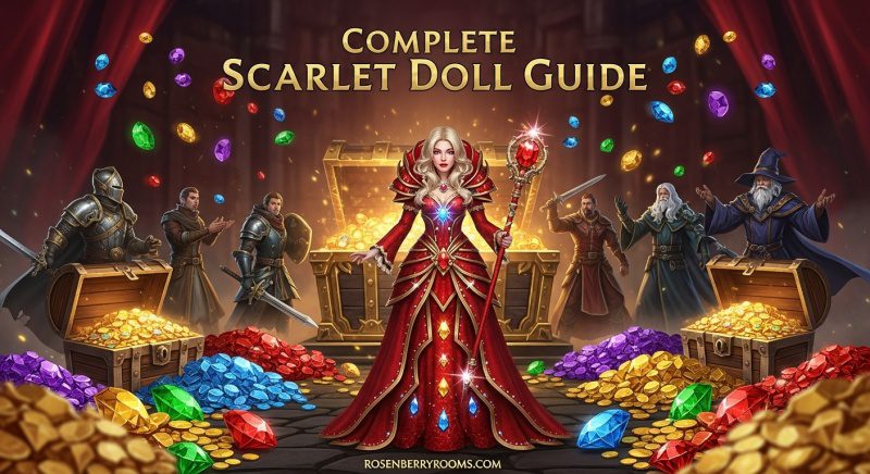 Dress to Impress Scarlet Doll & Gems