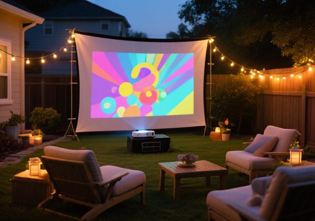 Best Outdoor Projector Screen [cy]: 12 Models Tested for Movie Nights - Rosenberry Rooms