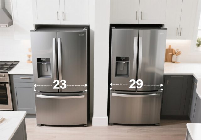 23 vs 29 Cubic Feet Refrigerator [cy]: Complete Size Comparison Guide - Rosenberry Rooms